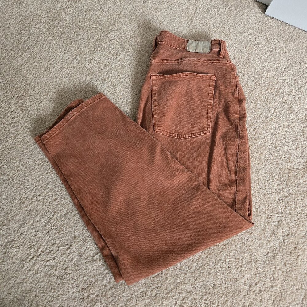 EVERLANE The Way High Curvy Jean/ Rust Orange/ 35 Tall
